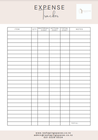 Renovation Budget Tracker