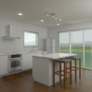Garage to granny kitchen mock up